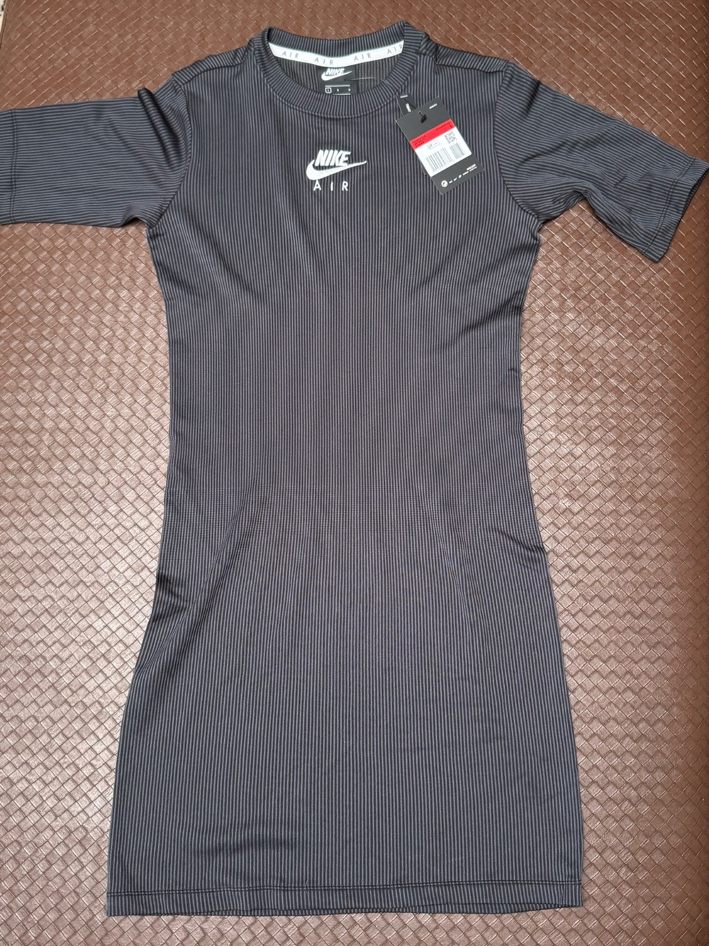 NWT - Women’s L - Nike Air Black Ribbed T-Shirt Dress